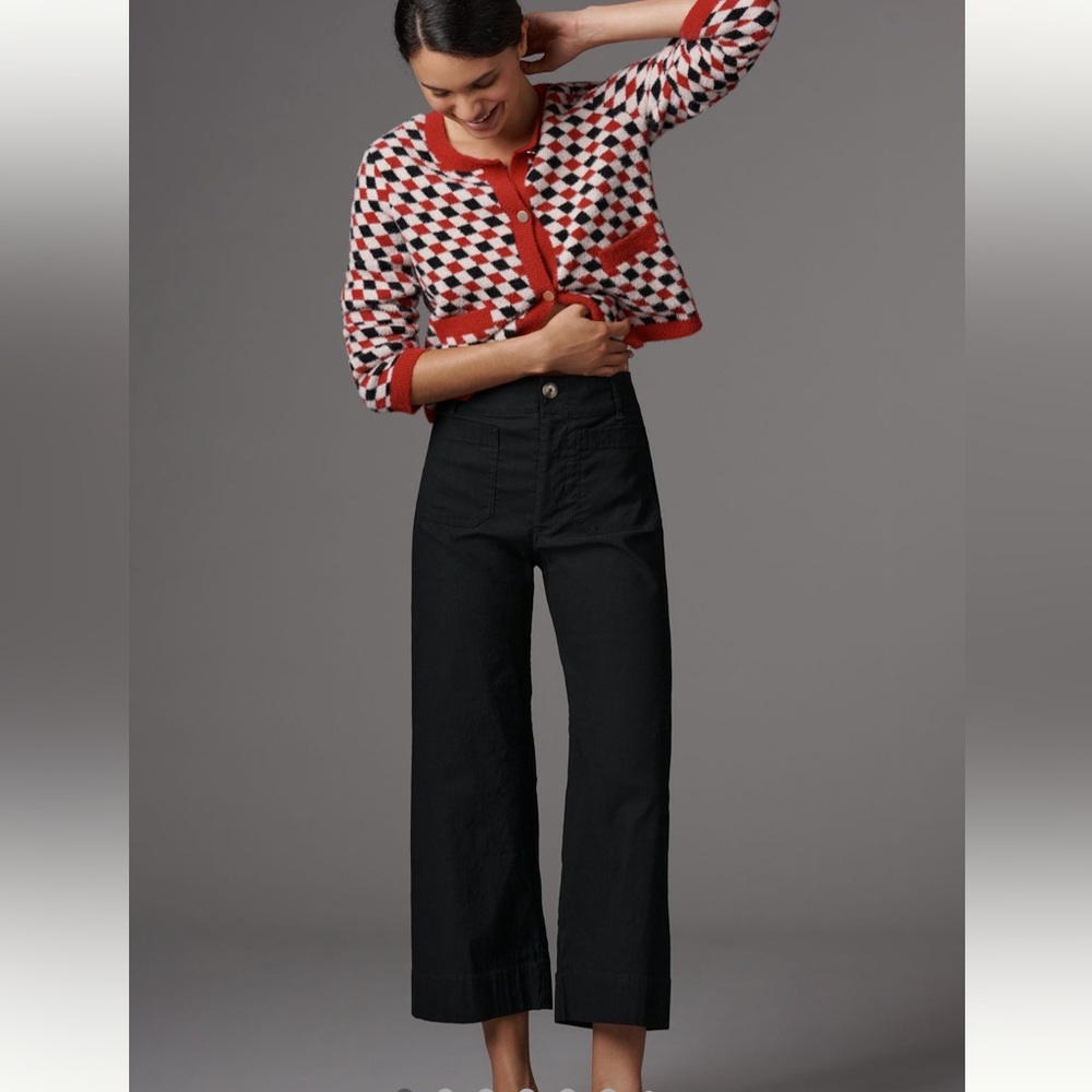Anthropologie Maeve The Colette Magic Fabric Crop Wide-Leg Pants